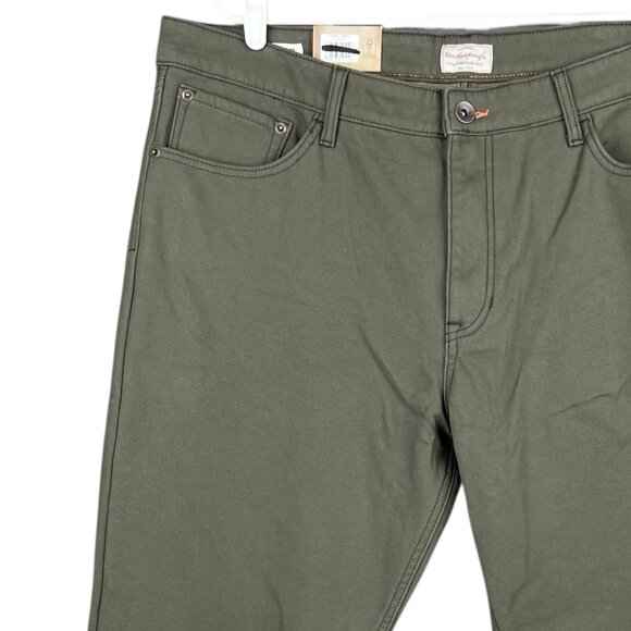 NWT Weatherproof Vintage Men Bonded Fleece Lined Green Canvas Pant 40x30 Regular - Picture 14 of 16